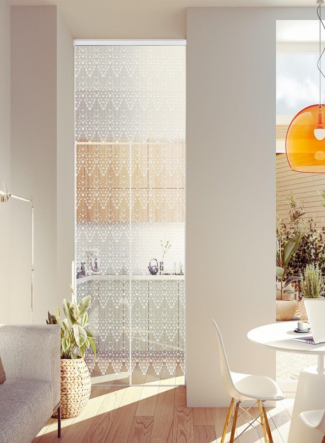 GeeComfy Crystal Beaded Curtain 35.5 x 79 Inches 81 Strands Acrylic Hanging Door Beads String Curtain Room Divider for Doorway Window Living Room Bedroom Decor, Wave Pattern - White - Image 4
